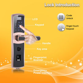Waterproof Touch Screen Password Door Lock with Reversible Handle
