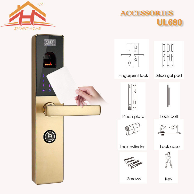 Touch Screen RFID Karten-biometrisches Fingerabdruck-Türschloss mit Keyless, CER/FCC